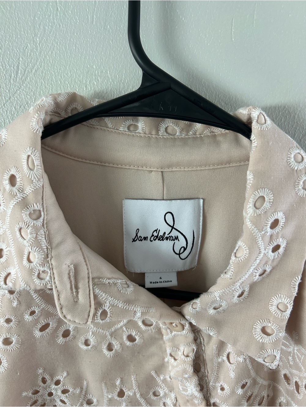 Sam Edelman Mini Puff Sleeve Eyelet Dress - Picture 6 of 6